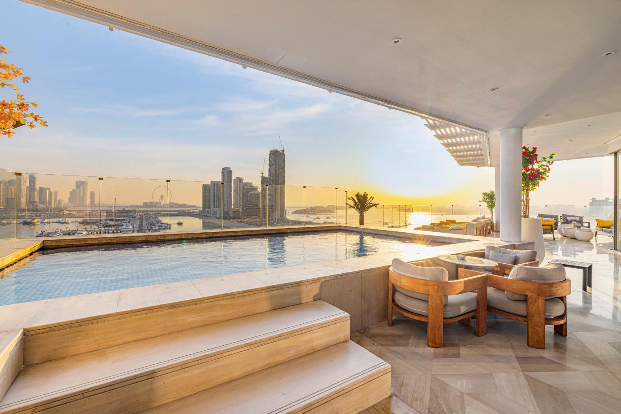 Five Palm Jumeirah 2Br Luxury Penthouse , Full Marina See View With Private Pool Dubai Bagian luar foto